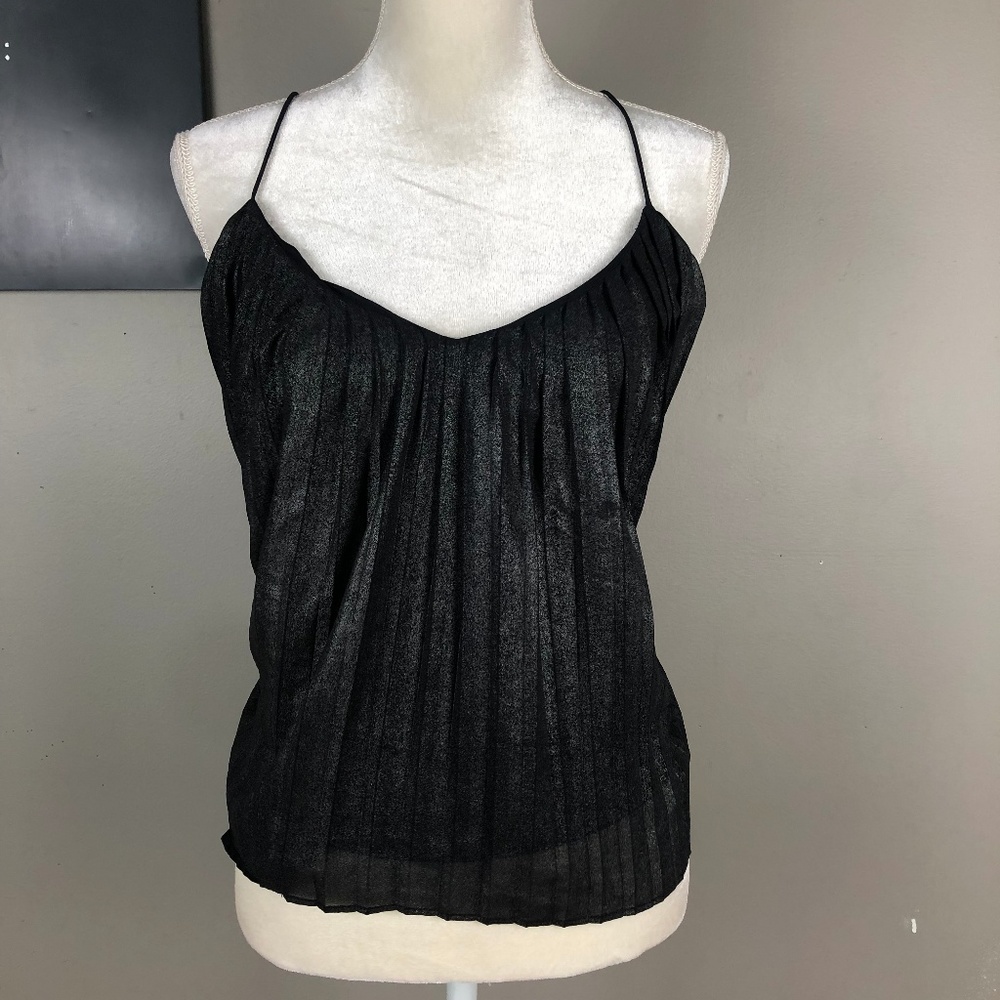 Topshop black shimmer strappy tank top 10
